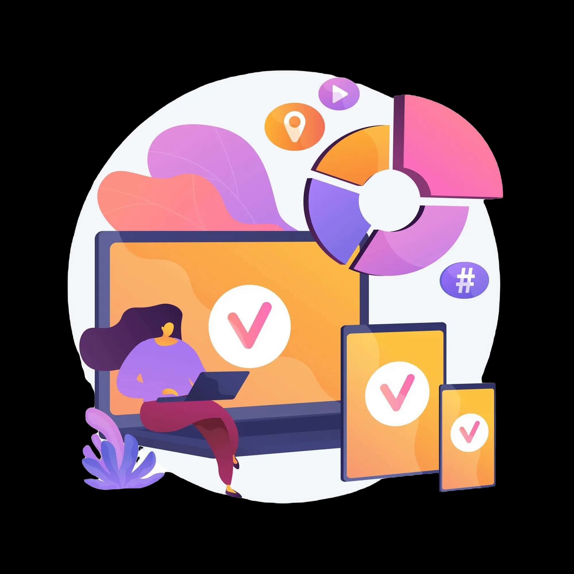 Ilustración de la plataforma en uso